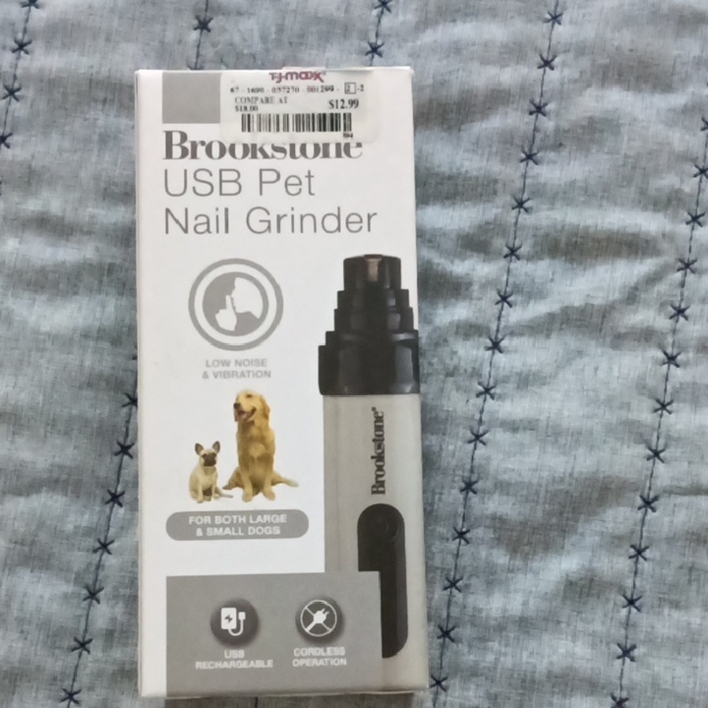 Brookstone Black USB Pet Nail Grinder